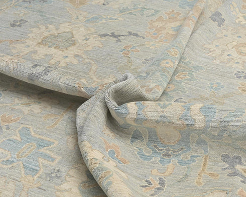 14x20 Zeigler Gray Afghan Hand Knotted Wool Area Rug